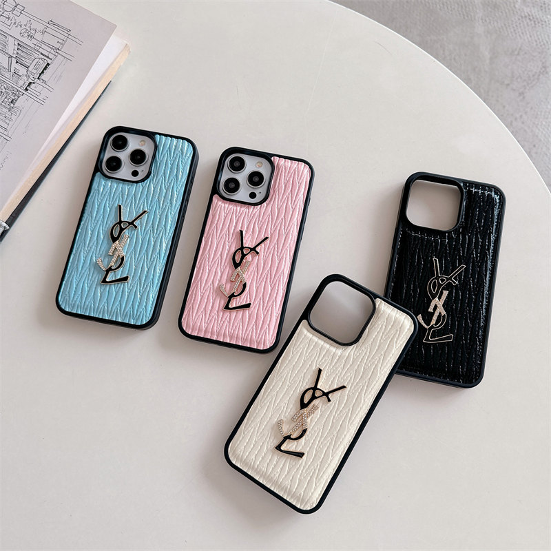 サンローラン iphone16/15pro ケース ysl 携帯ケース iphoneケース お揃い iphoneケース ハイブランド iphone14/13/12 ケース レザー ブランド かわいい