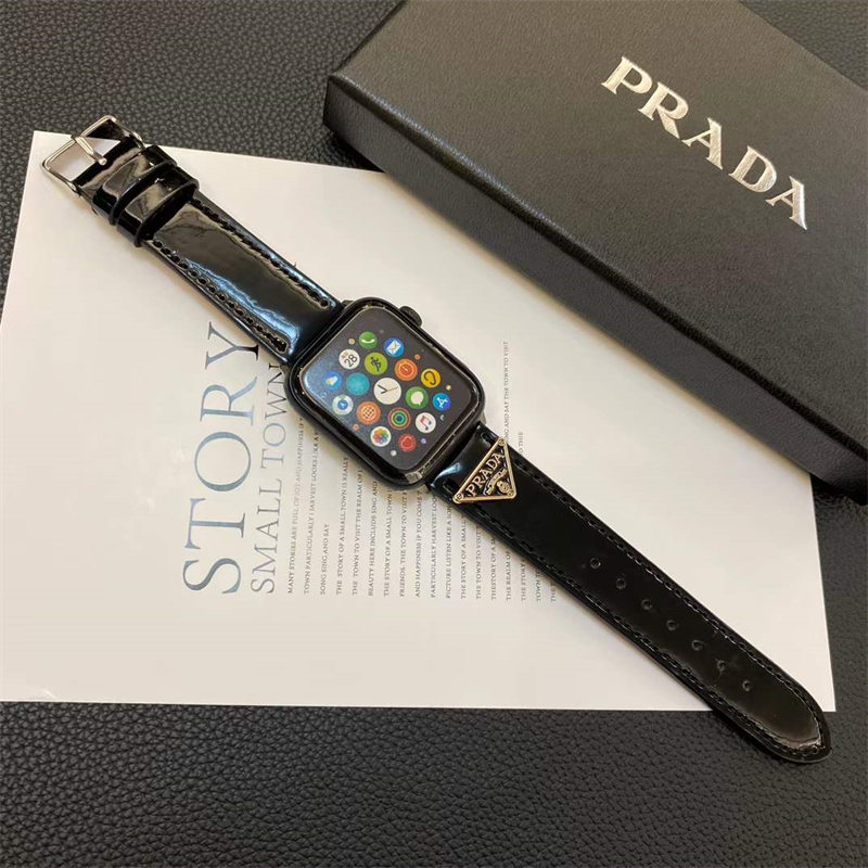 プラダ アップル ウォッチ バンド apple watch ベルト ブランド アップル ウォッチ バンド メンズ おしゃれ prada apple watch バンド レザー 女性 44/45/49mm