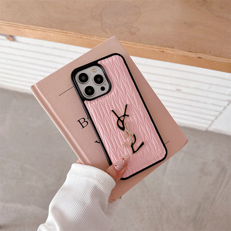サンローラン iphone16/15pro ケース ysl 携帯ケース iphoneケース お揃い iphoneケース ハイブランド iphone14/13/12 ケース レザー ブランド かわいい