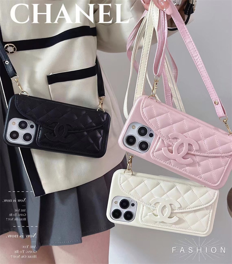 chanel iphone17/17pro/16/16pro ケース シャネル スマホ ショルダー iphoneケース 斜めがけ iphone15/15プロ ケース ハイ ブランド iphone14/13 ケース ブランド 人気 カード収納