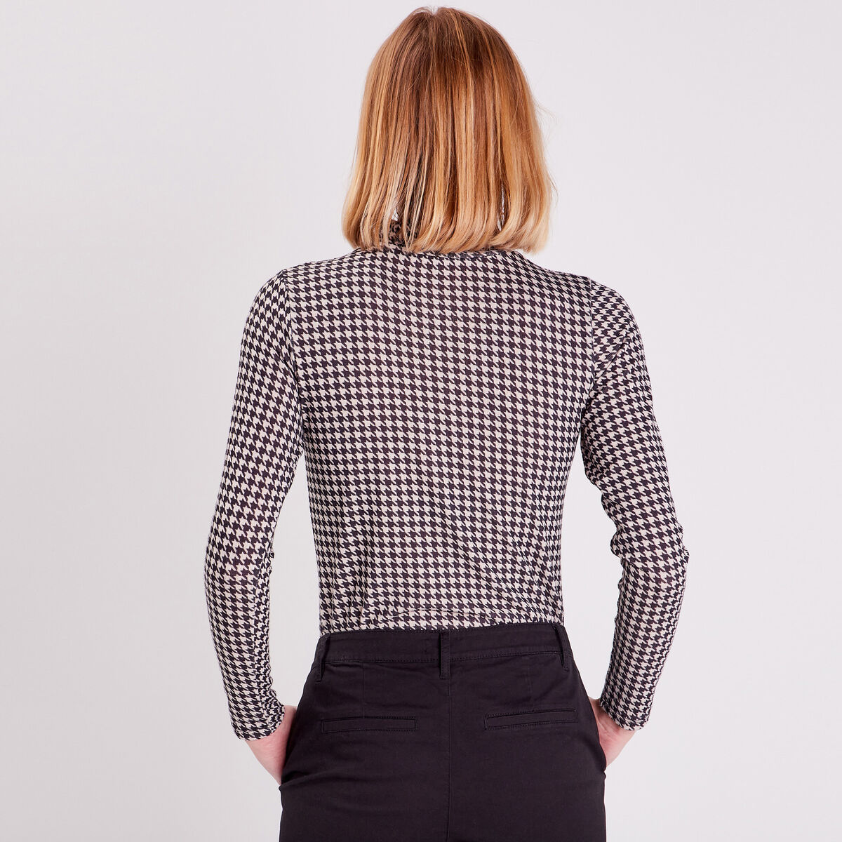 T-shirt manches longues beige femme