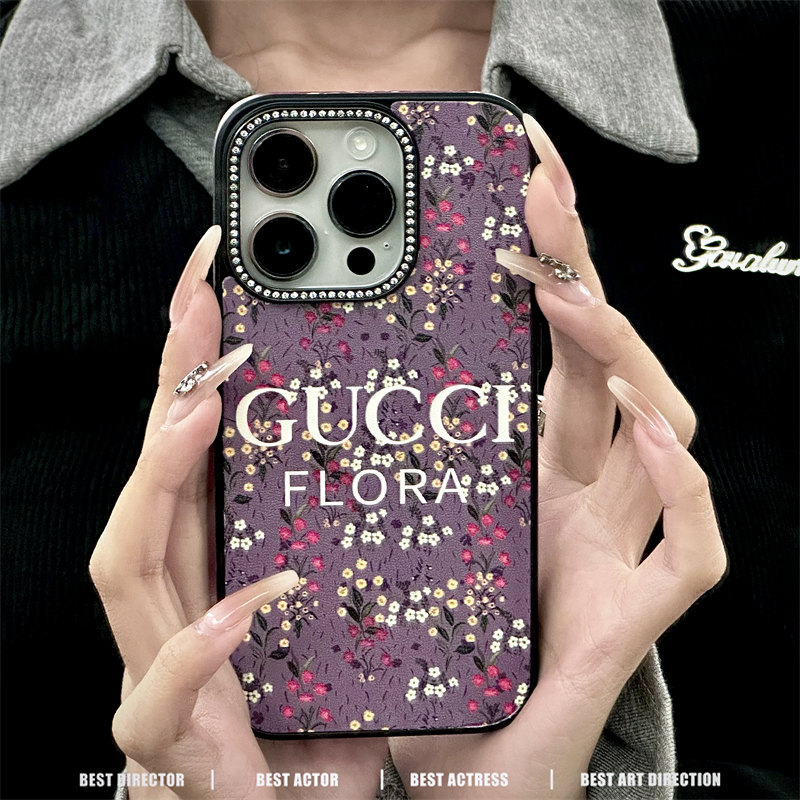 gucci iphone16ケース 花柄 グッチ アイ フォン ケース iphone15/15pro ケース ハイブランド iPhone14/13/12 スマホケース かわいい ブランド スマホケース 人気ランキング