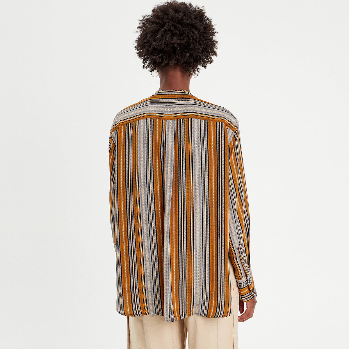 Chemise manches longues noir femme