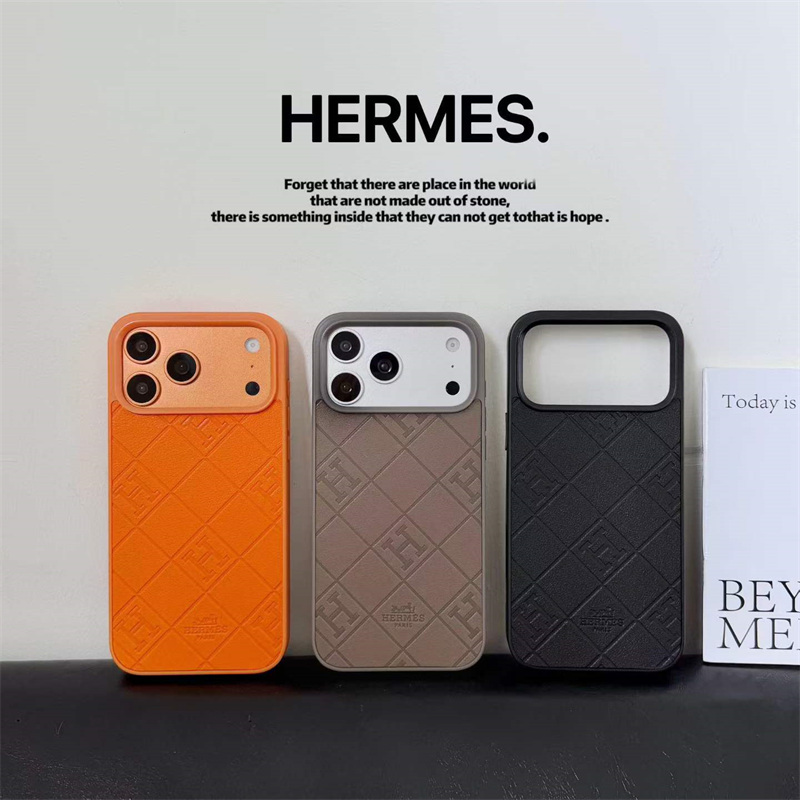 エルメス iphone17/17pro ケース ハイブランド iphone16/16promax ケース 型 押し iphone15/14ケース 人気ブランド スマホケース カップル iphoneケース高級ブランド