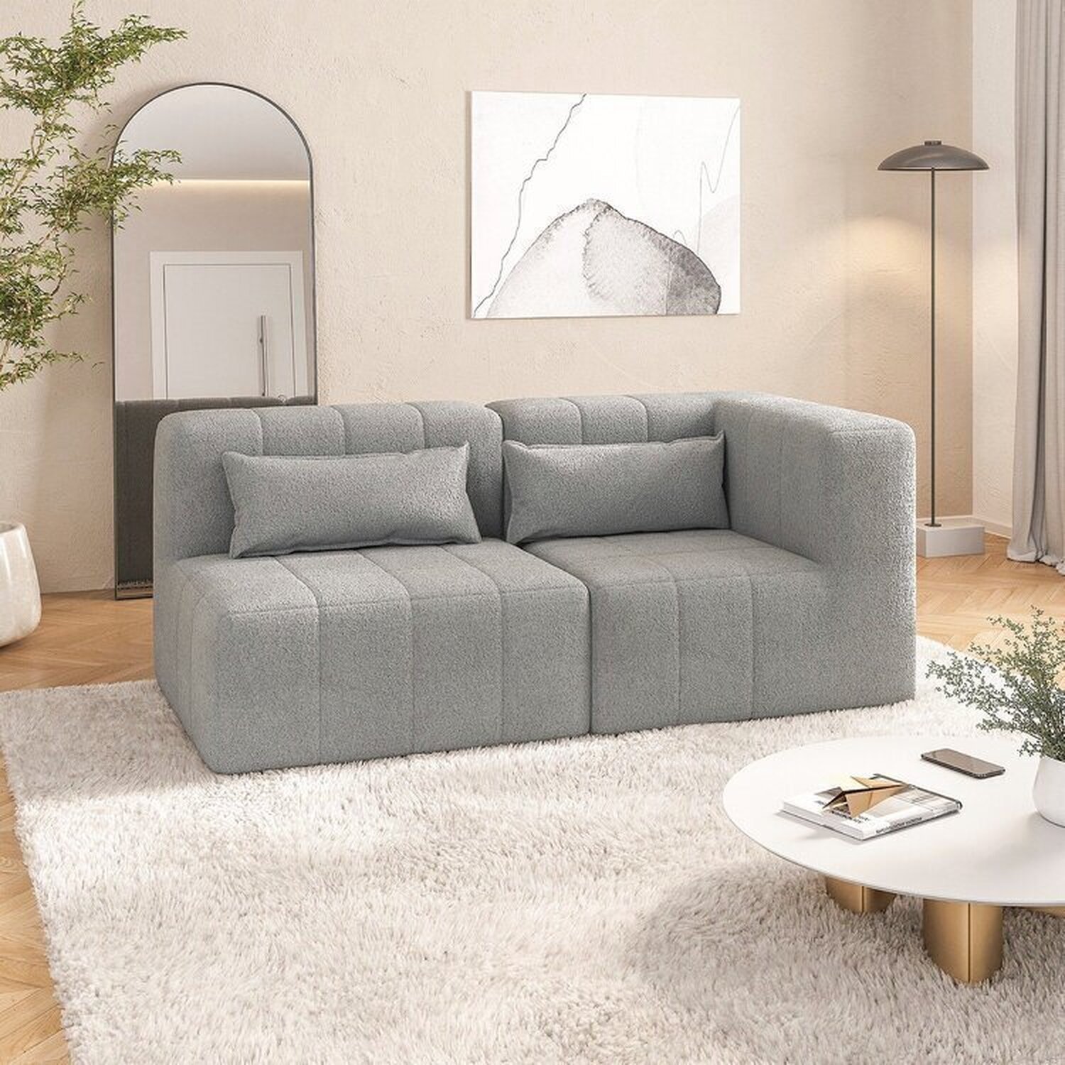 Sofá Modular 2 Lugares com braço lateral EasyBox CabeCasa MadeiraOriginals