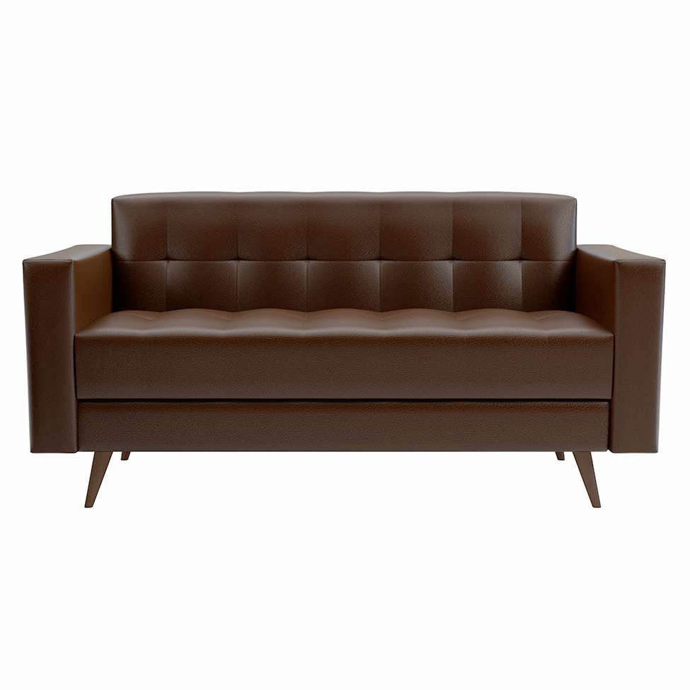Sofá 2 Lugares Vitrola Revestimento Sintético Café 175 cm em Promoção | Ofertas na Americanas