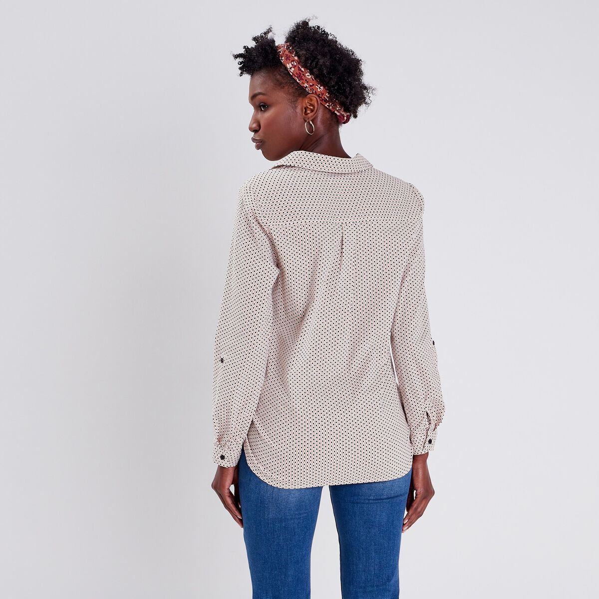 Blouse manches longues blanc femme