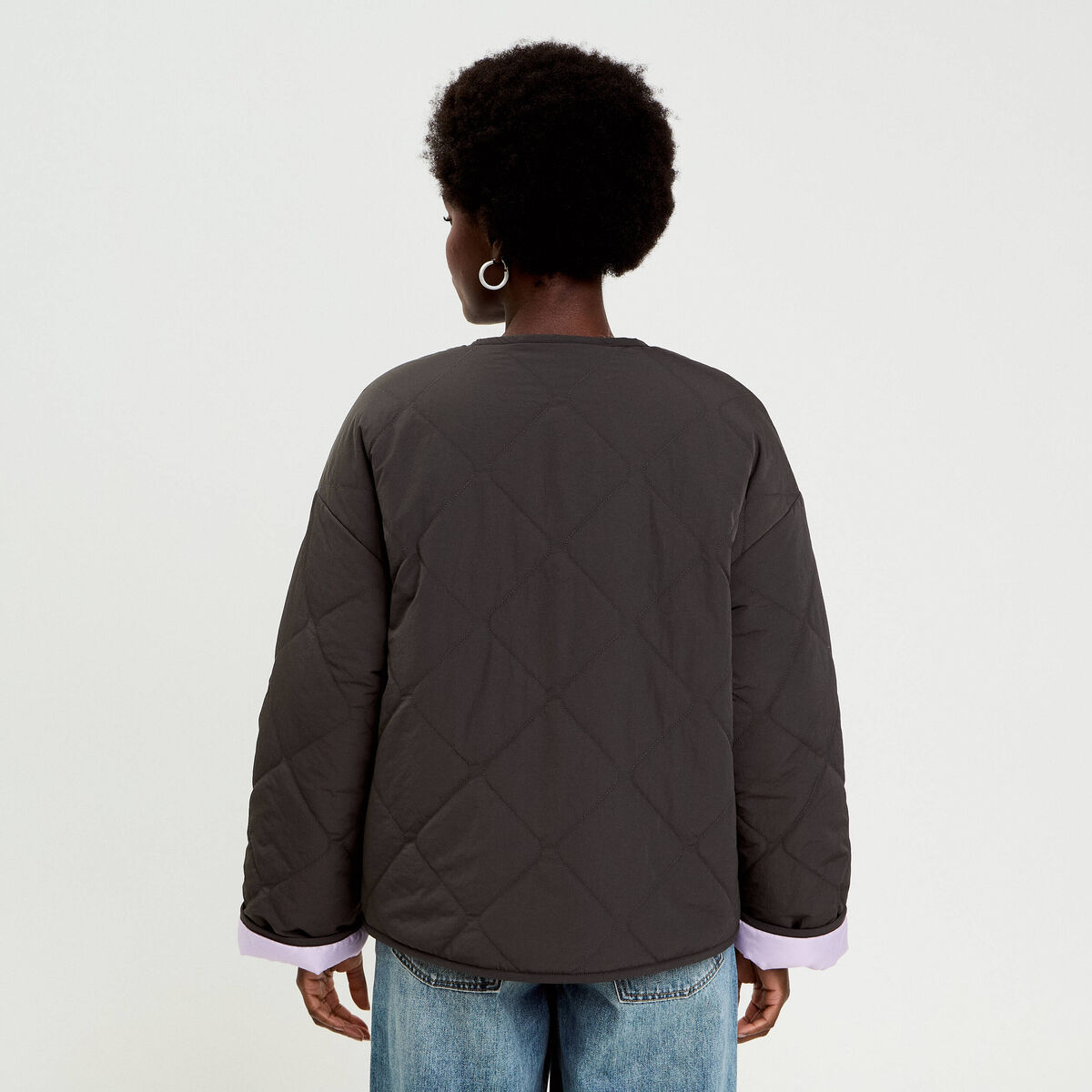 Veste matelassée bleu marine femme