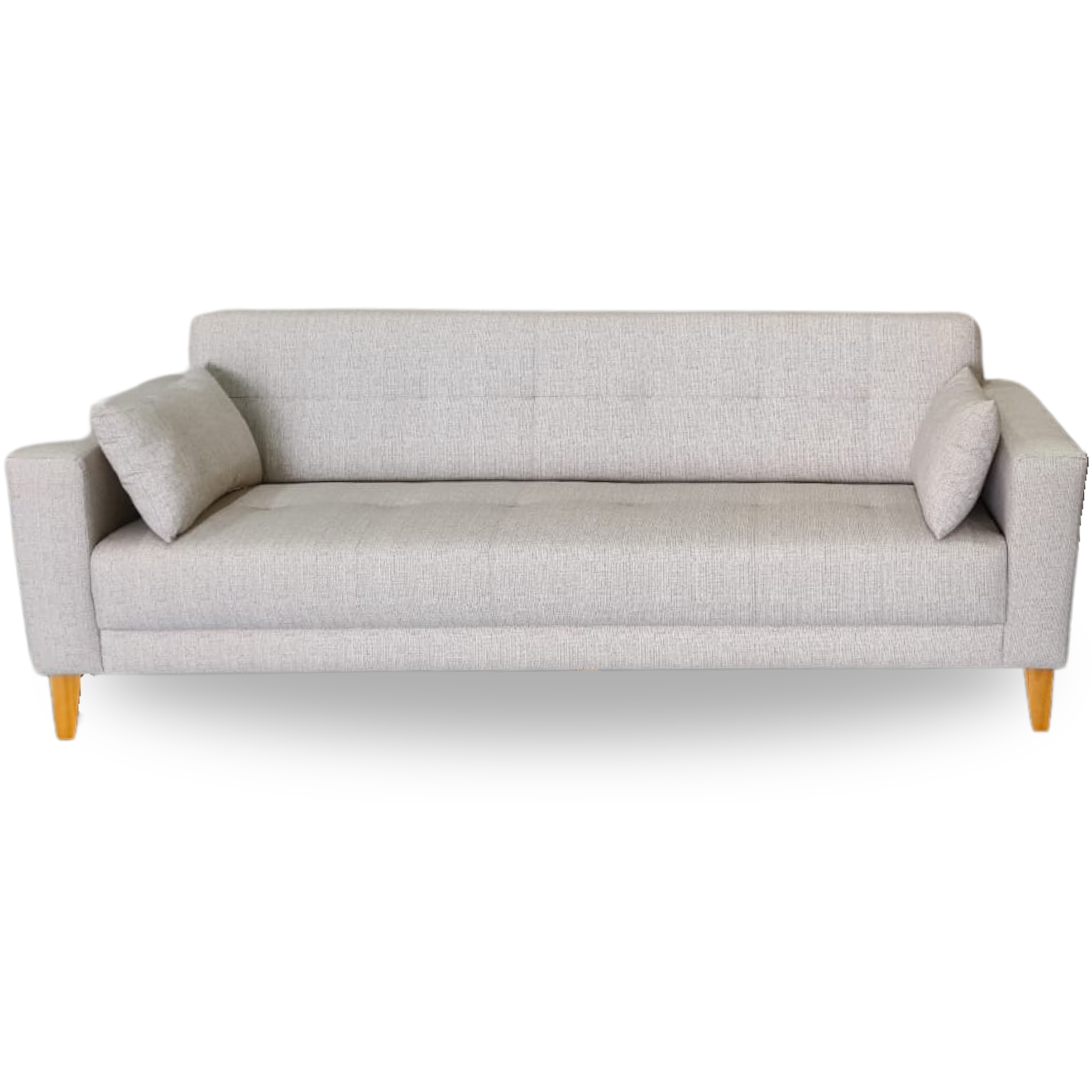 Sofá Gianni | Pé Trapézio & Tecido Acquablock Impermeável | 3 Lugares | Medida 210cm | Linhão Bege