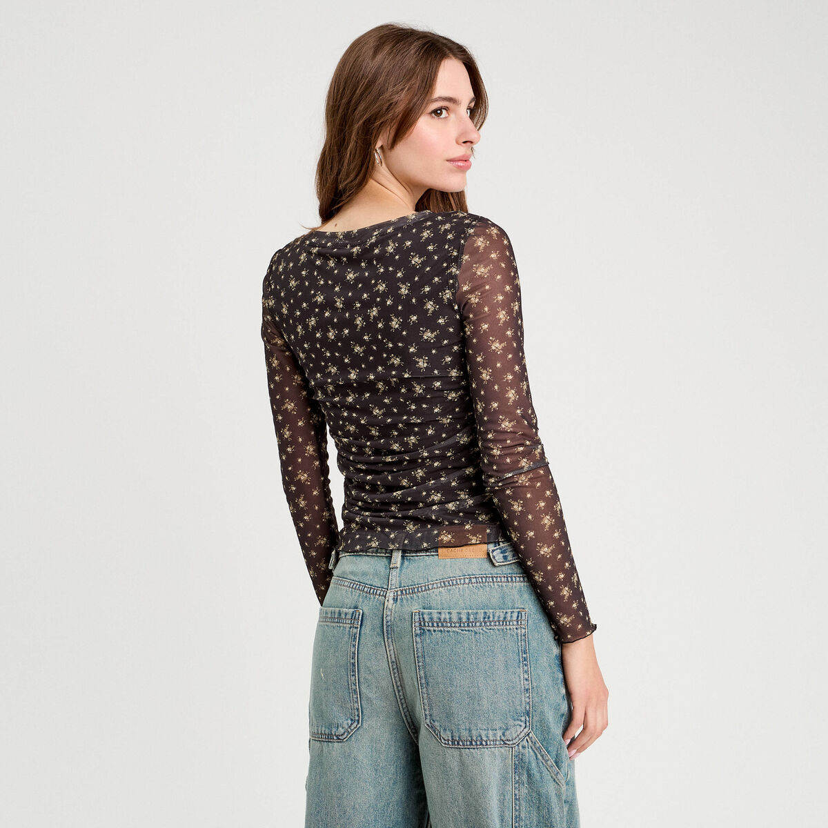 T-shirt manches longues noir femme