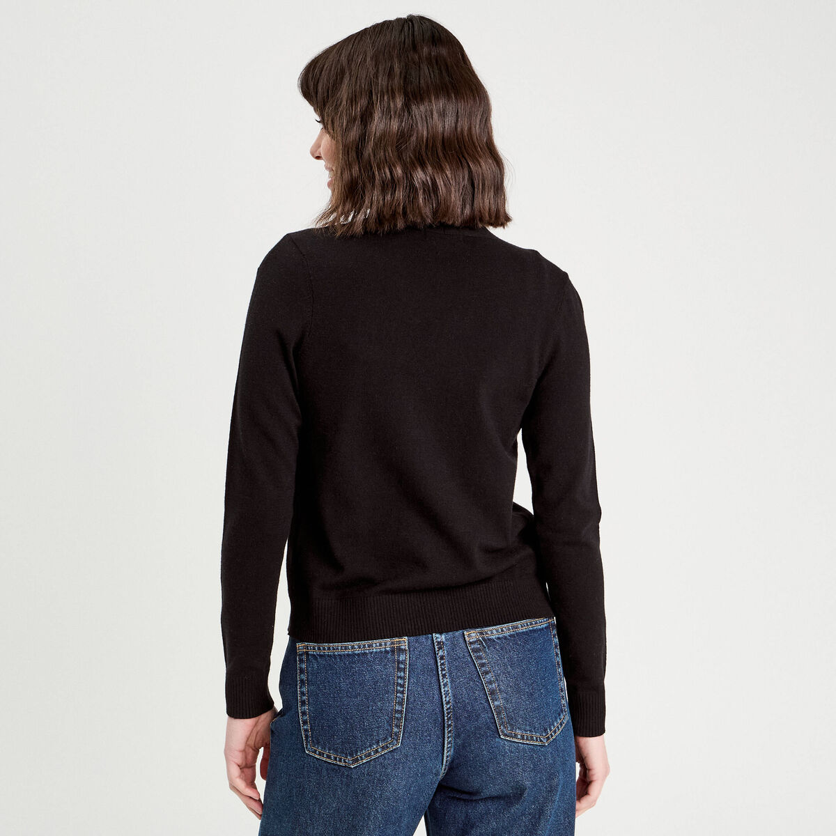 Gilet manches longues noir femme