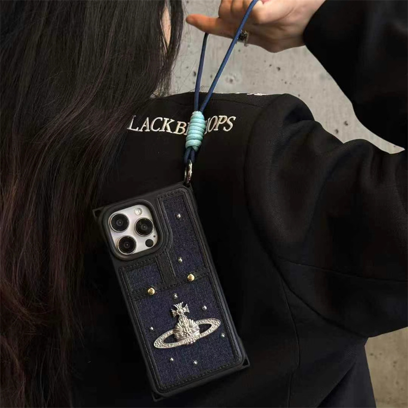 ヴィヴィアン iphone16/16pro ケースブランド vivienne westwood iphone15/15pro ケース デニム iphoneケース ハイブランド スマホケース ペア iphone14/13pro ケース バンド付き