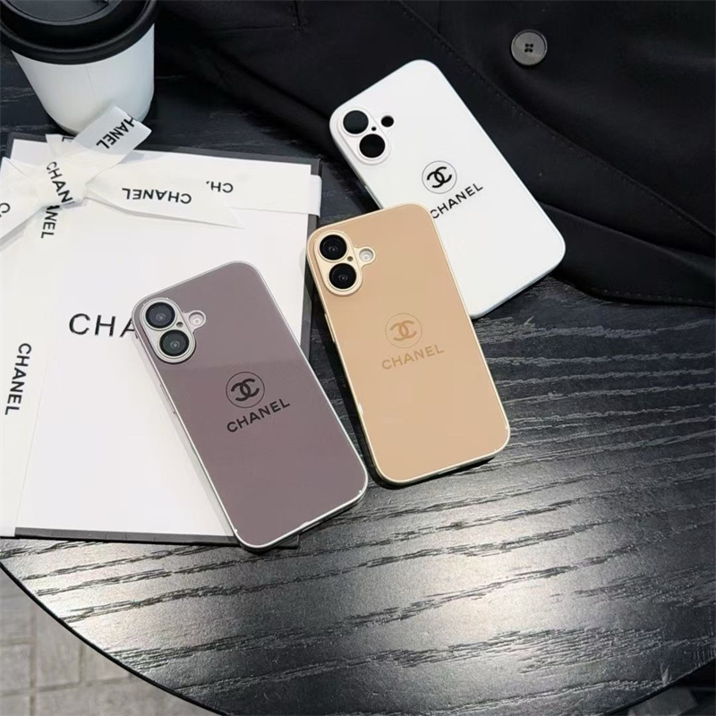 chanel アイ フォン ケース ガラス シャネル 携帯 ケース iphone17/17pro ケース ハイ ブランド iphone16/16pro ケース 人気 ブランド 女子 iphone15/14/13 ケース かわいい