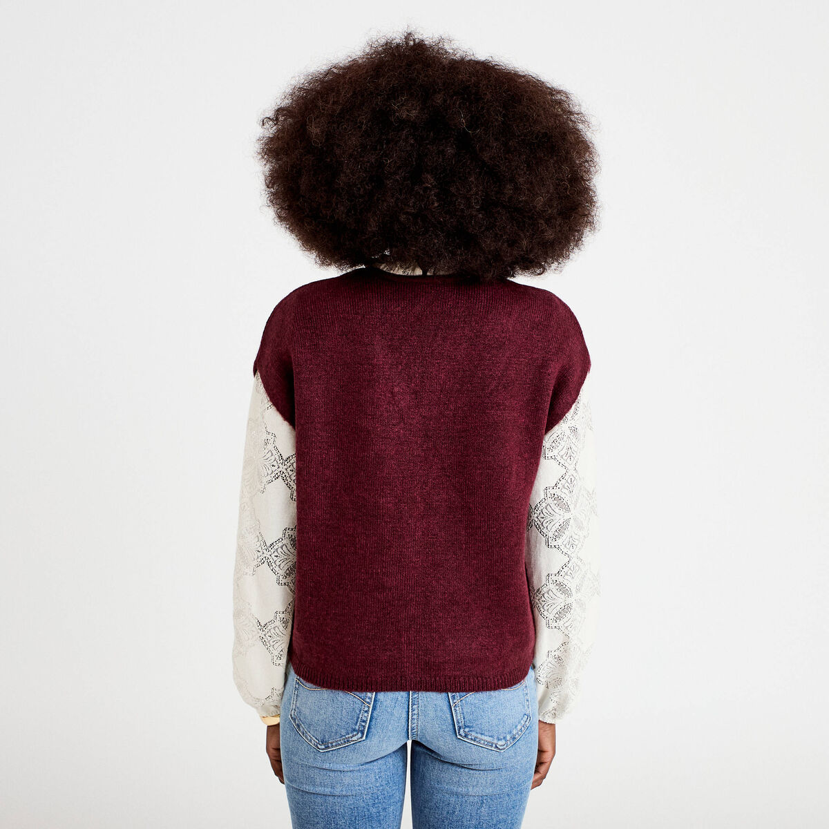 Gilet sans manches bordeaux femme