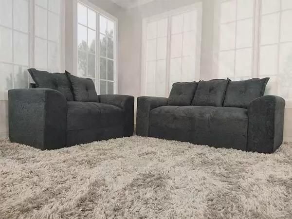 Sofá de 2 e 3 Lugares Porto Tecido Suede: Cinza