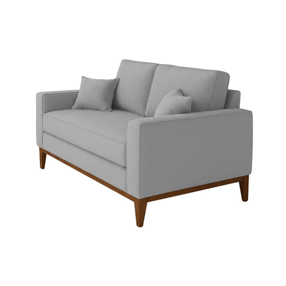 Sofá Living Beny 2 Lugares 1,40m Linho Cinza