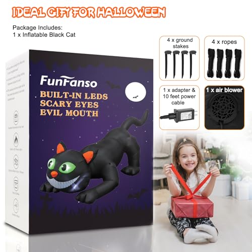 8 FT Halloween Inflatable Spider Outdoor Decorations for Yard, Giant Crawling Spider with LED Rotating Flame, Large Creepy Spider Props for Halloween Party Garden Lawn Patio Outside House Window Decor