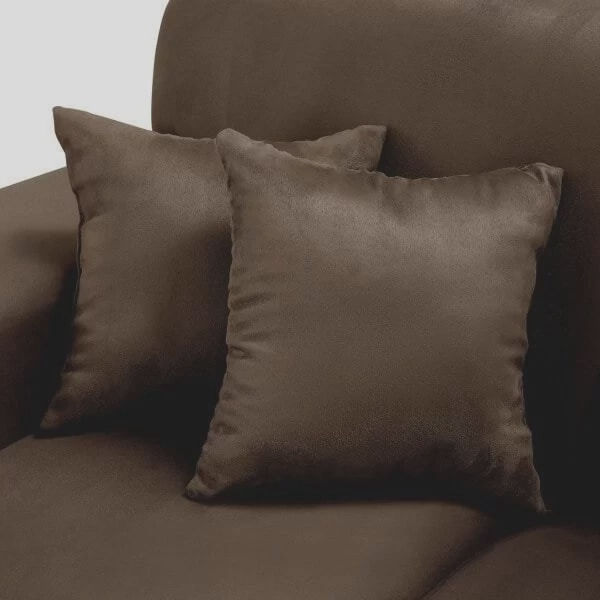 Sofá 3 Lugares Manuela Suede Liso Marrom - Império Estofados em Promoção | Ofertas na Americanas
