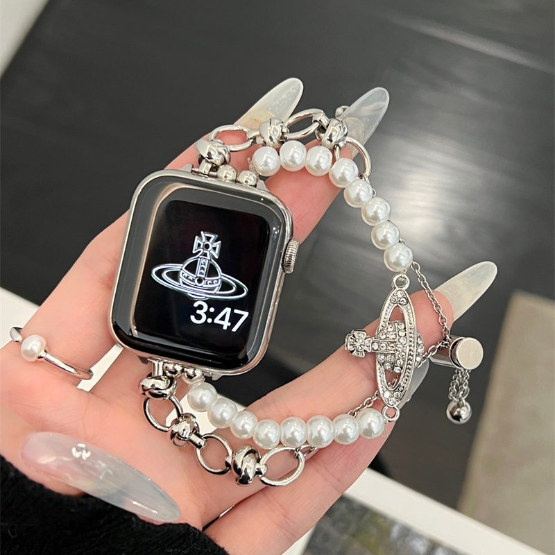 apple watch バンド ヴィヴィアン アップル ウォッチ バンド ブランド パール apple watch ブレスレット アップル ウォッチ バンド 可愛い レディース