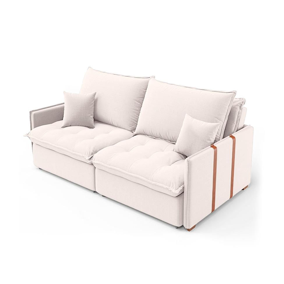 Sofá Retrátil Sem Caixa 3 lugares Solomons Linho Cru 180 cm em Promoção | Ofertas na Americanas