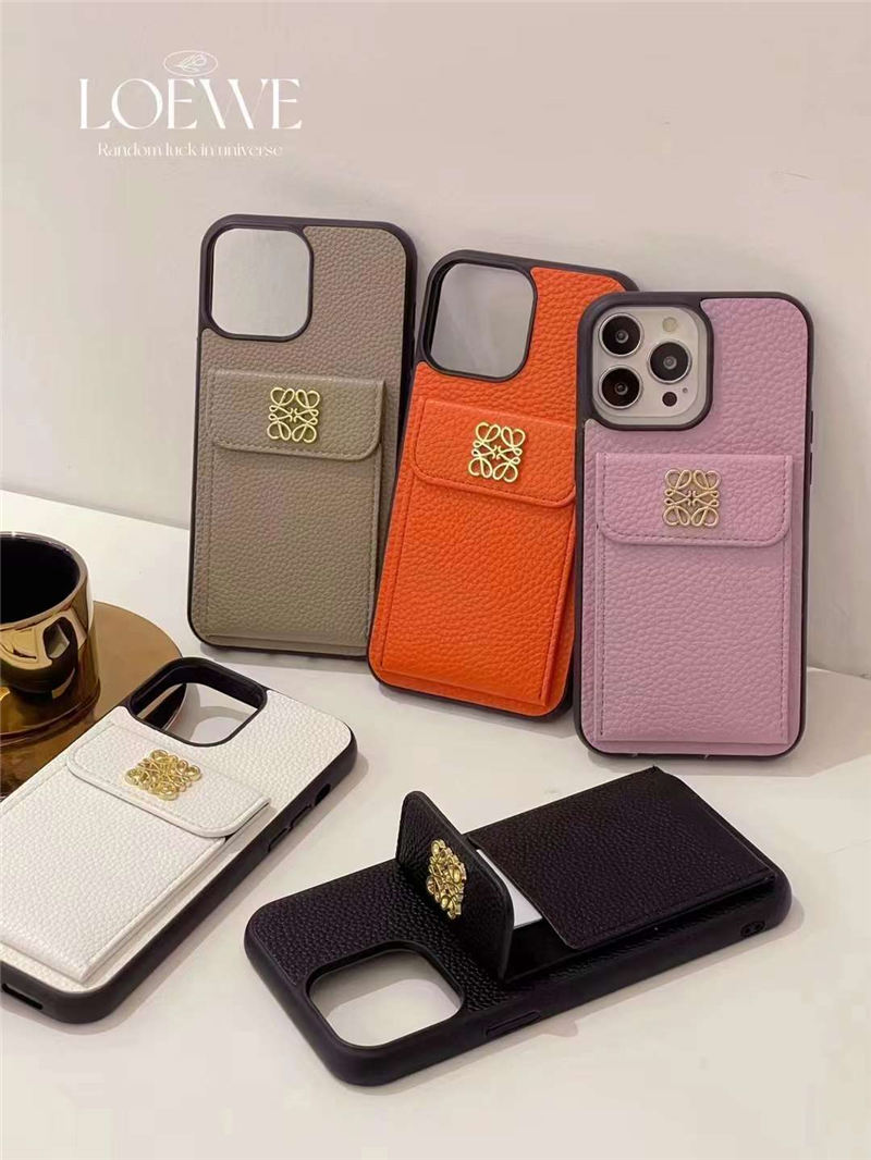 iphone17/17proケース ブランド カード収納 loewe アイフォン16/15pro カバー ペア 大人 スマホケース 14/13 カップル iphone12pro/11 ケース 韓国風