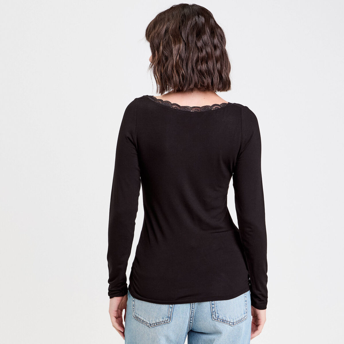 T-shirt manches longues noir femme