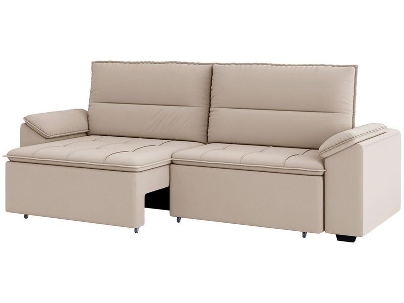 Sofá Retrátil Reclinável 5 Lugares Veludo Panamá Besthouse