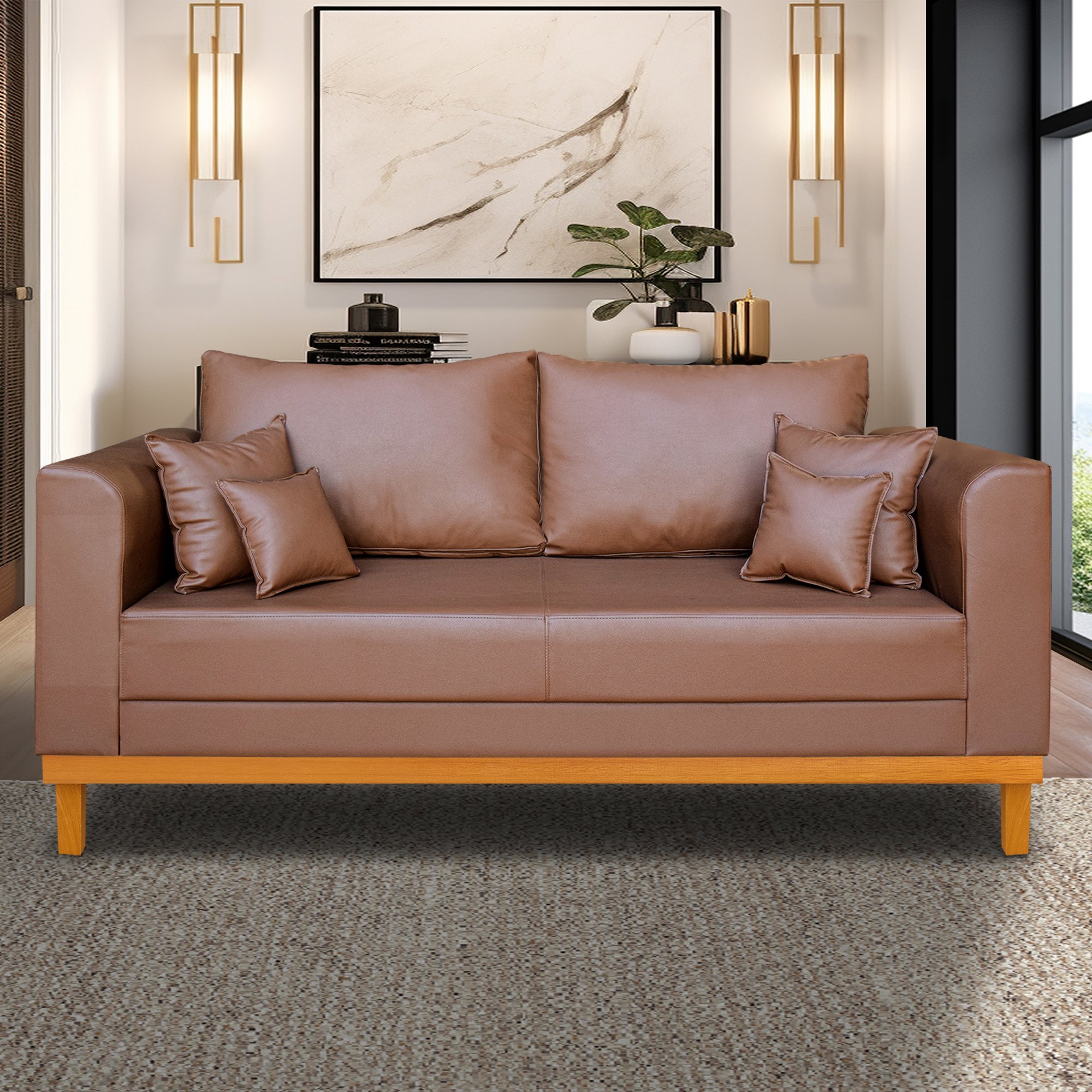 Sofa 3 Lugares Beny Courvim Terracota