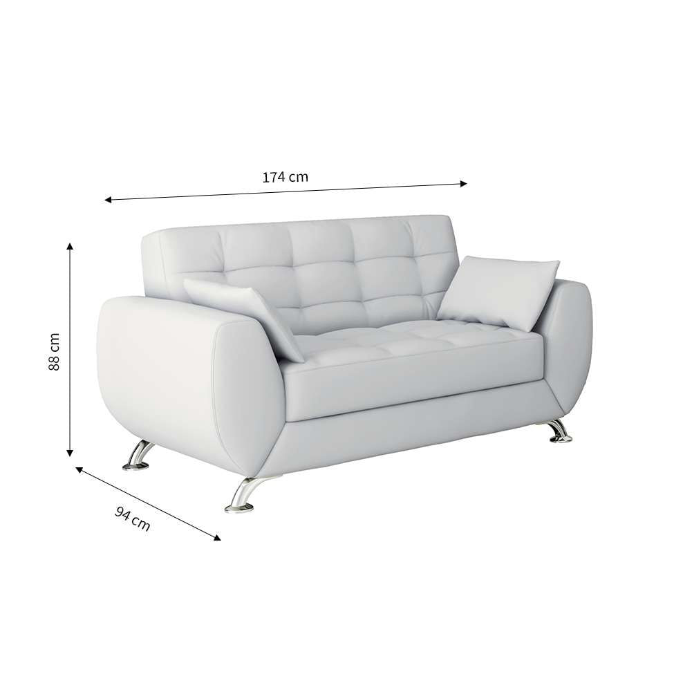 Sofás 2 Lugares Larissa Branco em Promoção | Ofertas na Americanas