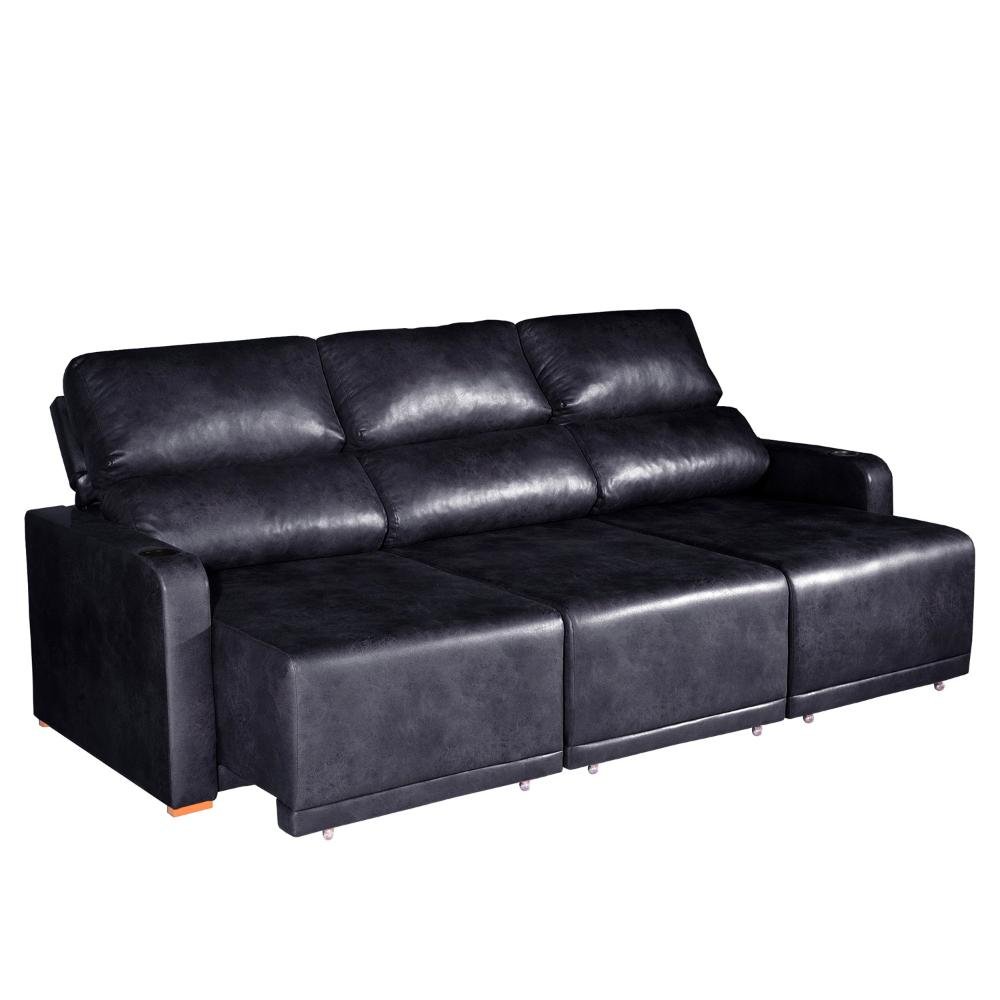 Sofá 4 Lugares 2,50m Retrátil e Reclinável Lyon Bom Pastor