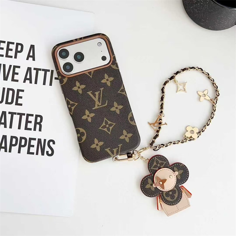 ルイ ヴィトン ヴィヴィエンヌ iphone17/17pro ケース vuitton iphoneケース ストラップ 付き iphone16/16pro ケース 人気 ブランド 女子 iphone15/14 ケース チャーム 付き