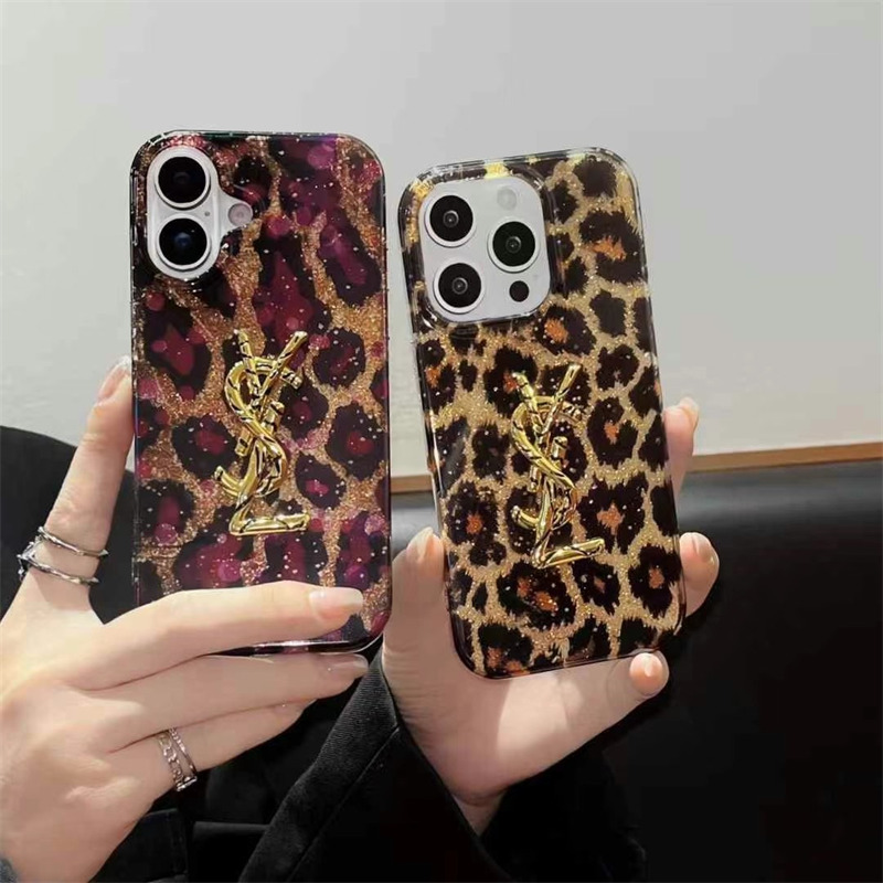 サン ローラン スマホ ケース 16/16pro ysl iphone15/15pro ケース ヒョウ柄 iphone14 ケース 人気 ブランド 女子 iphone13 ケース キラキラ ブランド スマホケース ブランド かわいい