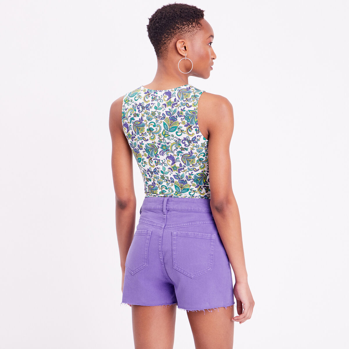 Débardeur avec ouverture beige femme