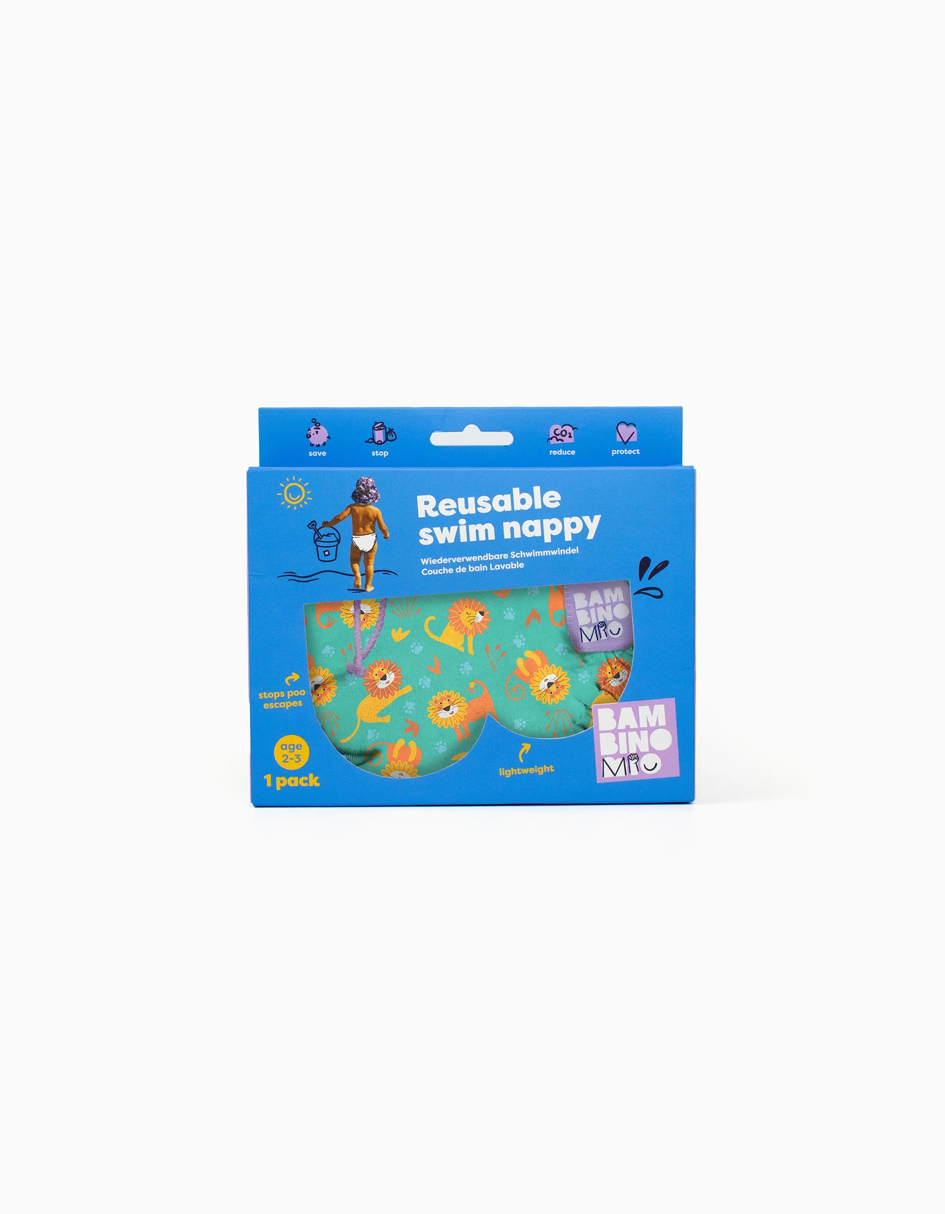 Reusable Swim Nappy Size XL Cool Cats Bambino Mio