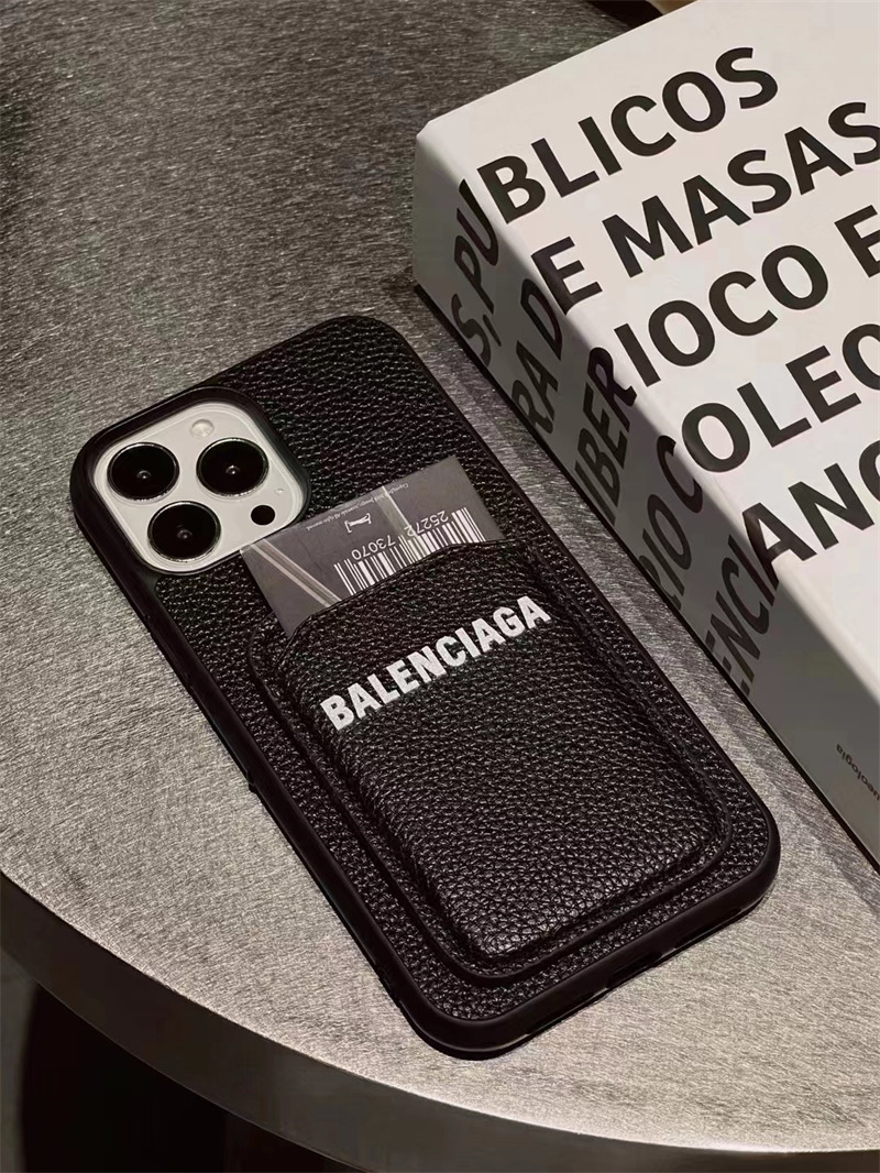 iphone17/17proケース ペア バレンシアガ スマホケース iphone16/15 海外 セレブ 愛用 iphone14pro max ケース BALENCIAGA 携帯カバー 人気 アイフォンケース カード収納