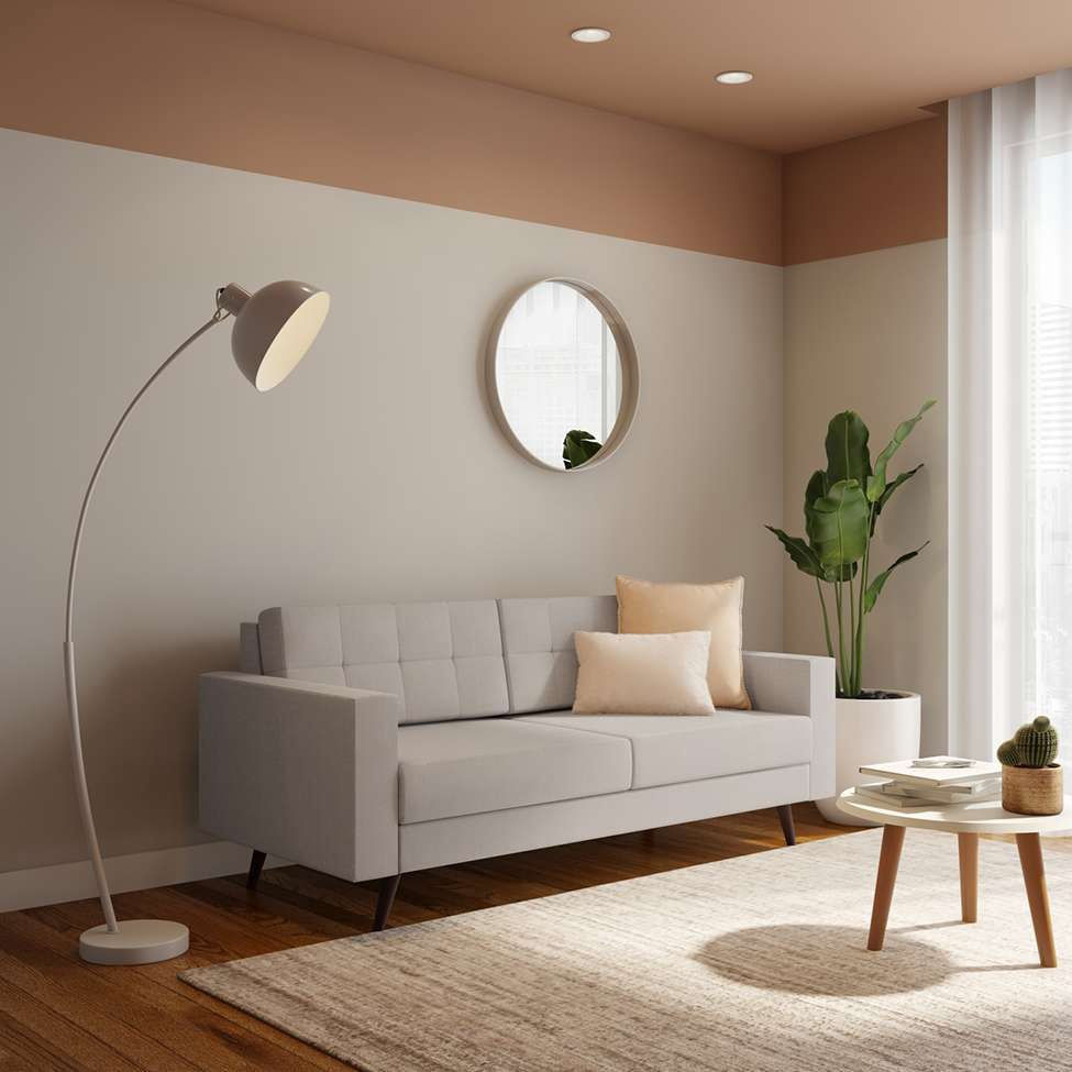 Sofá 3 Lugares Pé Palito Joy Linho Cotton Cru em Promoção | Ofertas na Americanas