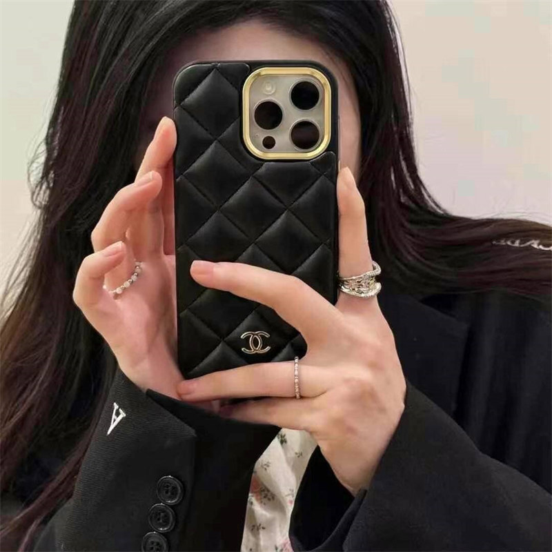 chanel iphone17/16 ケース ラムスキン シャネル アイフォン ケース iphone16pro ケース ハイ ブランド iphone15/14/13 カバー かわいい スマホケース ブランド 人気