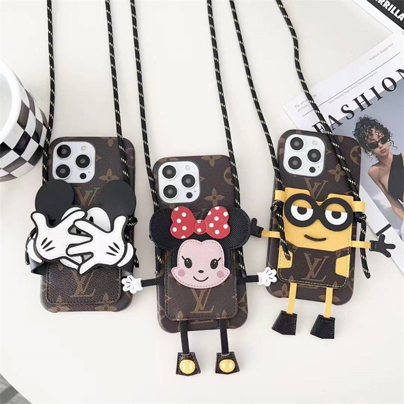 ルイヴィトン ミッキー iPhoneケース16/16plus iphone15/14/14proケース ブランド 可愛い iphone13/13promaxケース ディズニー キャラクター