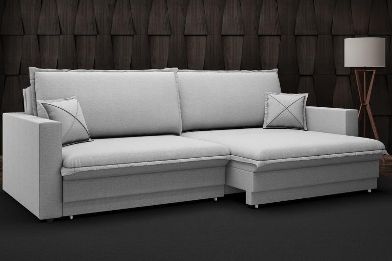 Sofá Tango 2,20m sem Caixa, Retrátil e Reclinável Linho Soft Prata - Netsofas