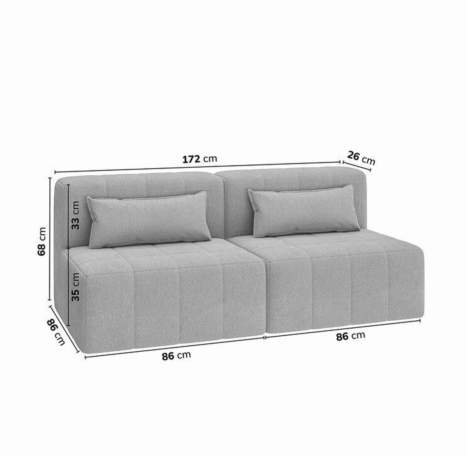 Sofá Modular 2 Lugares EasyBox CabeCasa MadeiraOriginals