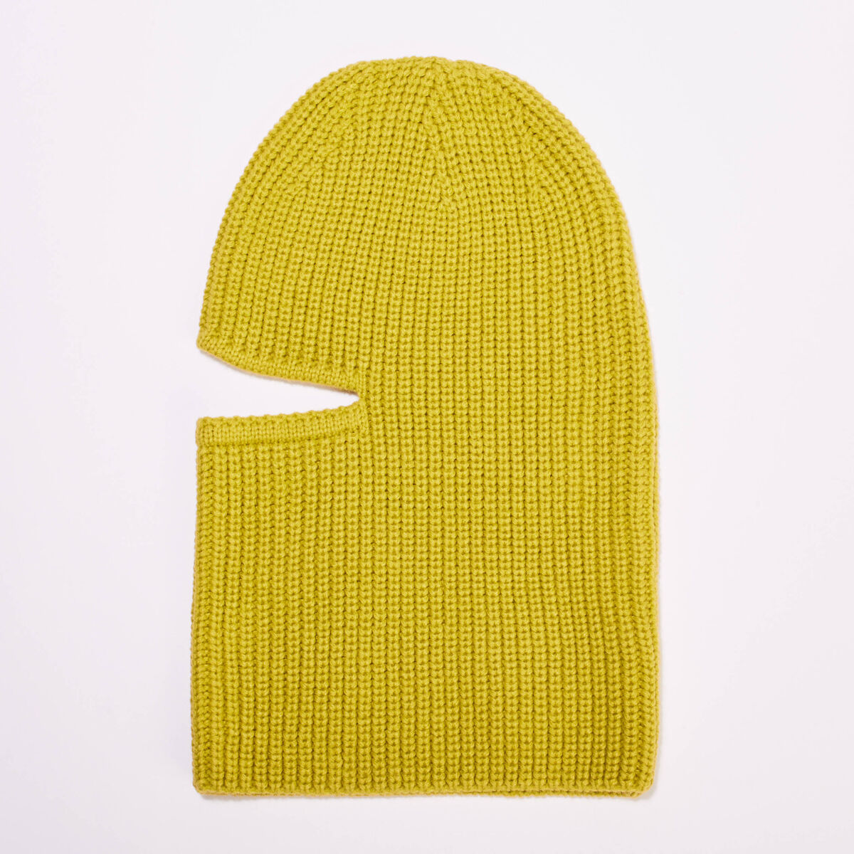 Cagoule tricotée vert olive femme