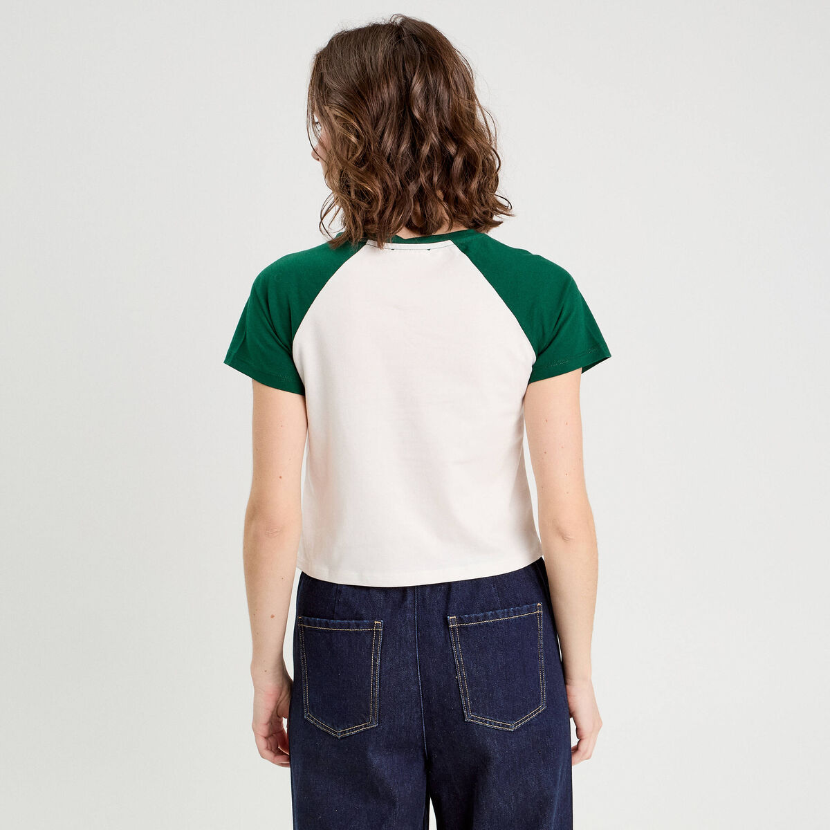 T-shirt manches courtes ecru femme