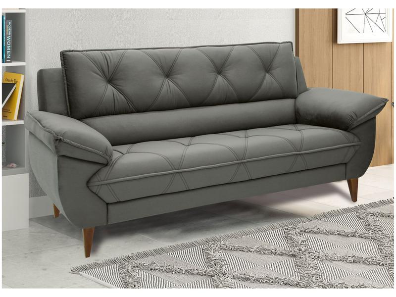 Sofá 3 Lugares Suede Malbec Linoforte