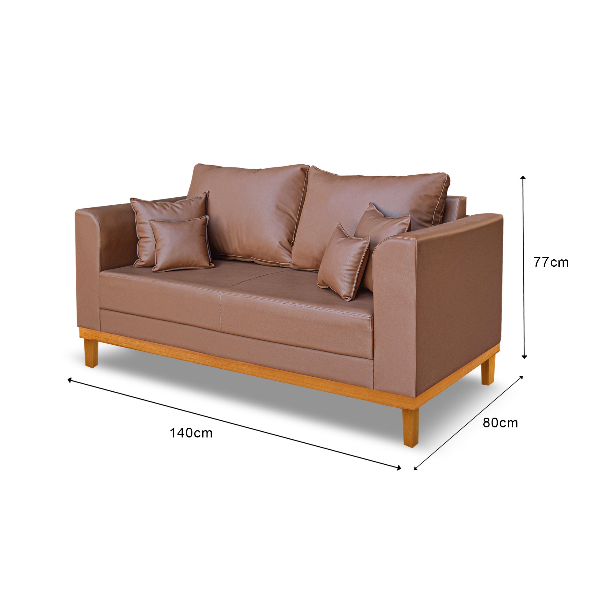 Sofa 2 Lugares Beny Corino Terracota