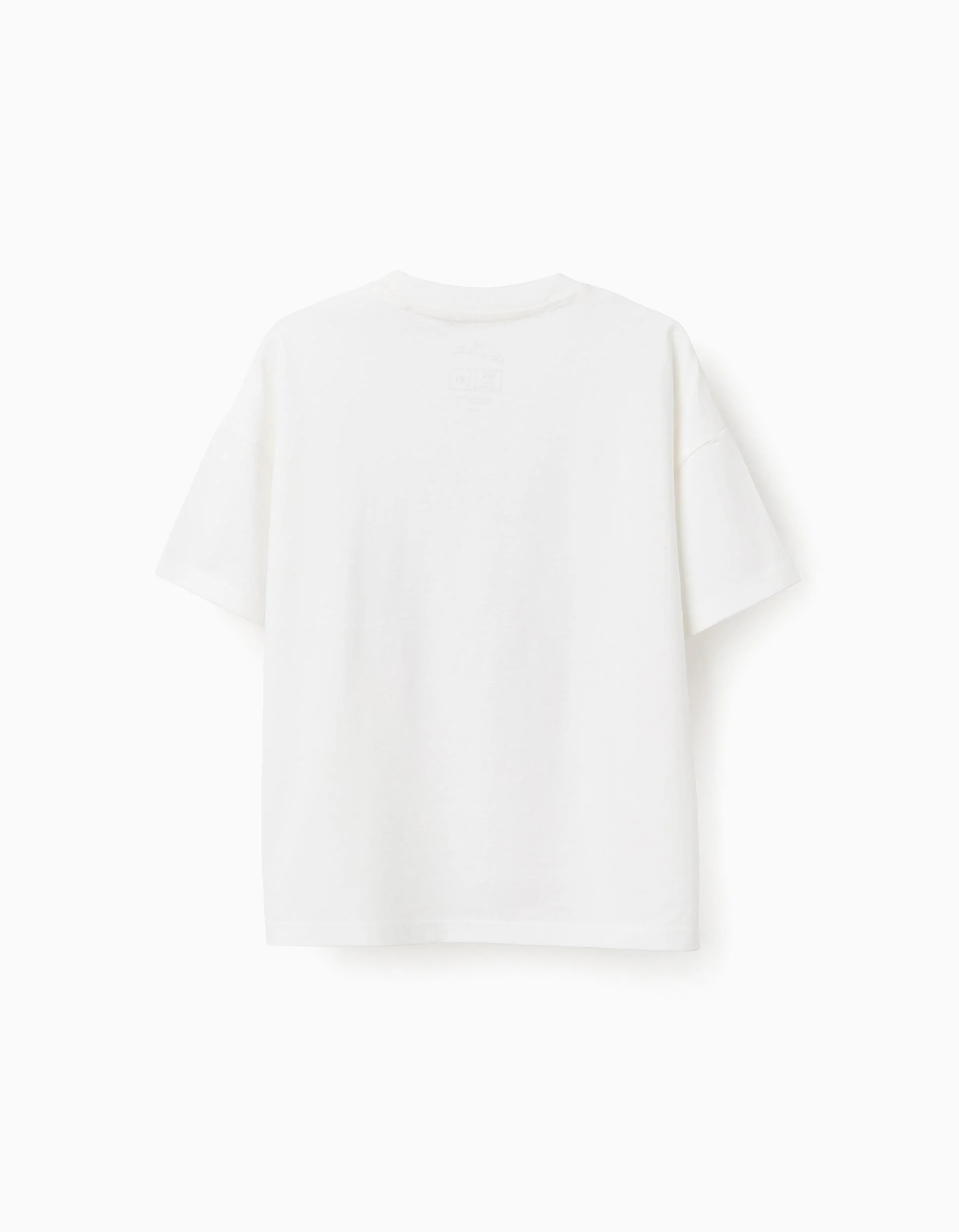Cotton T-shirt with Spider-Man front print for boys, white