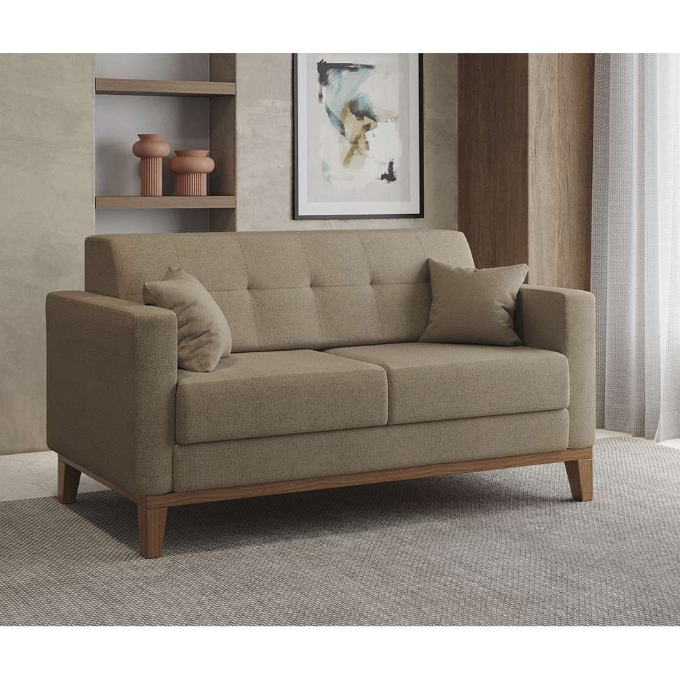 Sofá 2 Lugares Narvik Linho Bege em Promoção | Ofertas na Americanas