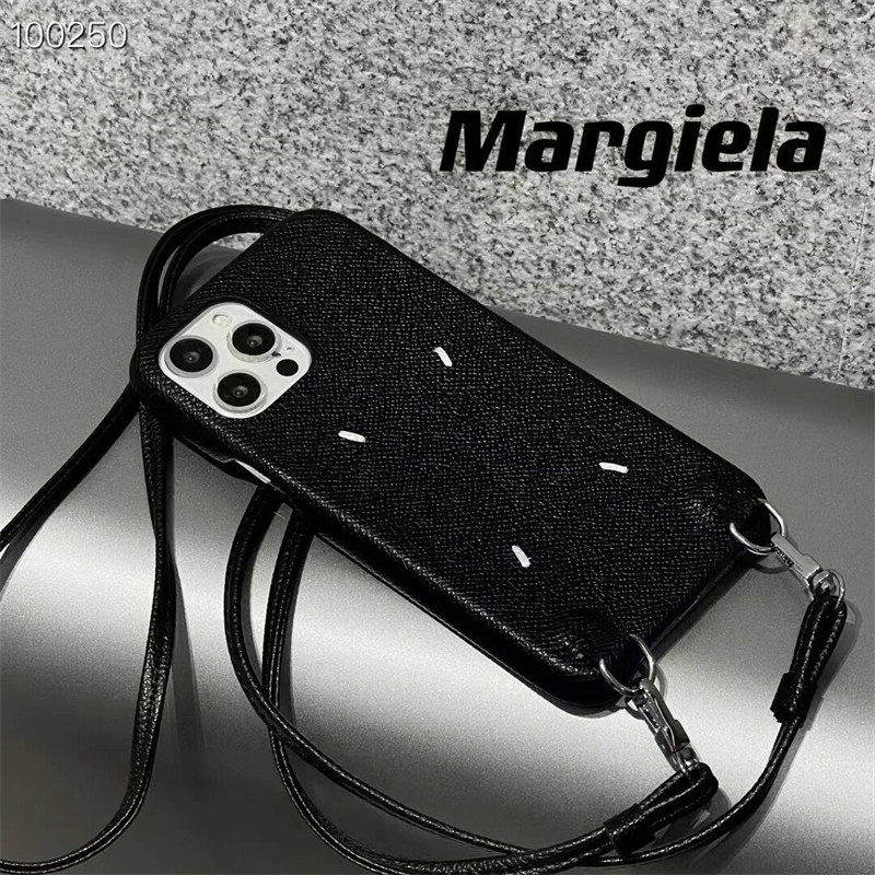 マルジェラ スマホ ショルダー margiela 携帯 ケース iphone16/15/15pro ケース ショルダー ブランド iphone14/13proケース 韓国 アイドル iphone12/11ケース 斜めがけ 肩掛け シンプル