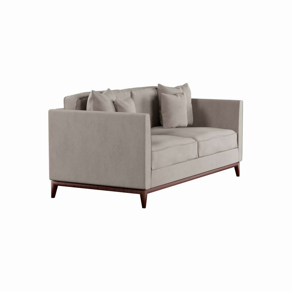 Sofá 3 Lugares Boaz Base de Madeira Linho Cotton Cru. em Promoção | Ofertas na Americanas