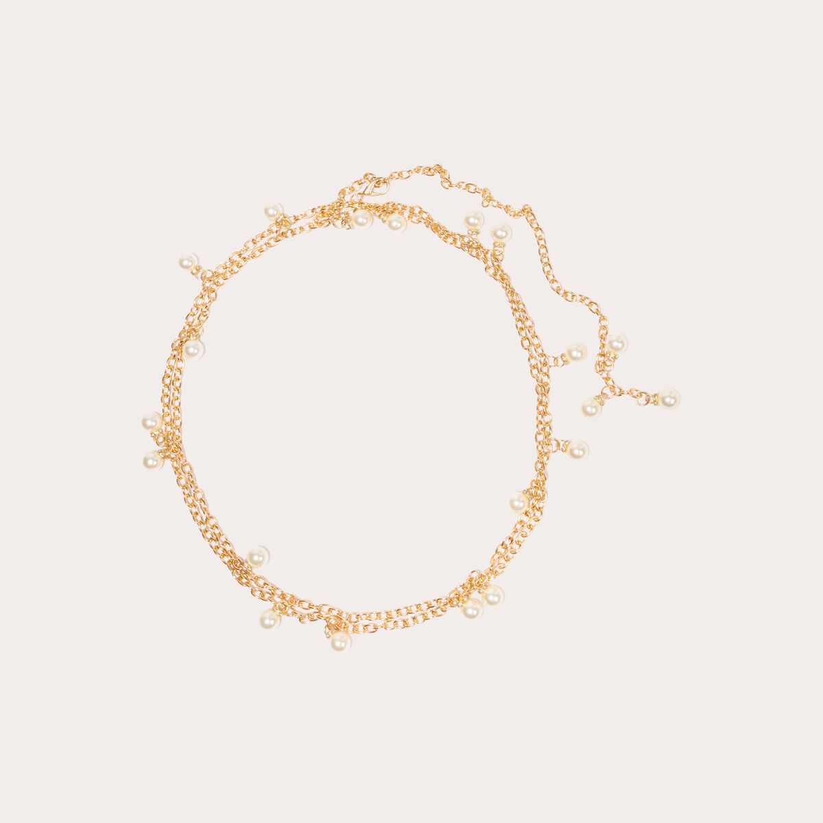 Ceinture fine avec cha?ne couleur or femme