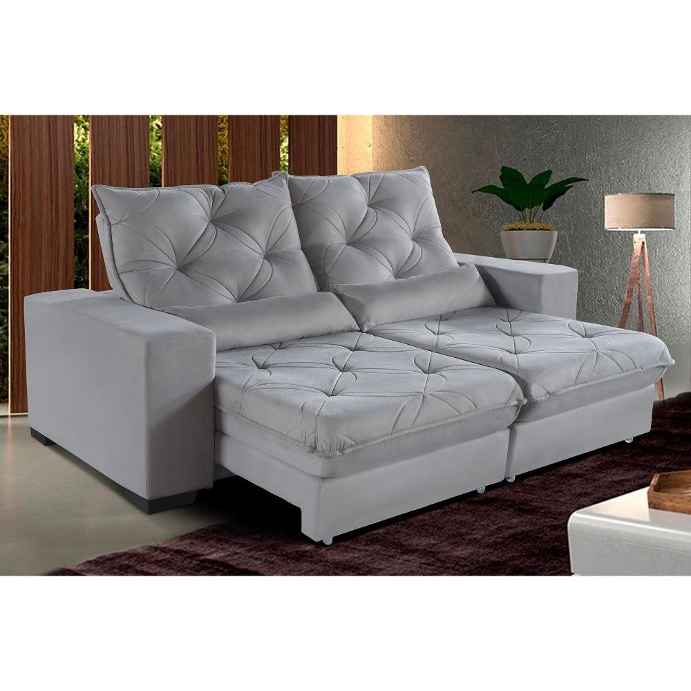 Sofá Retrátil e Reclinável 1,80m Suede Isis